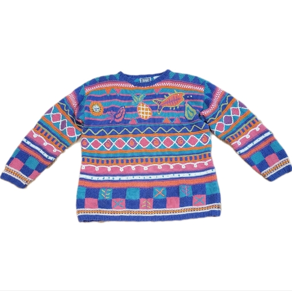 Sigrid Olsen Sweaters - Sigrid Olsen Sport Women's Vintage Fish/pineapple sweater size Small